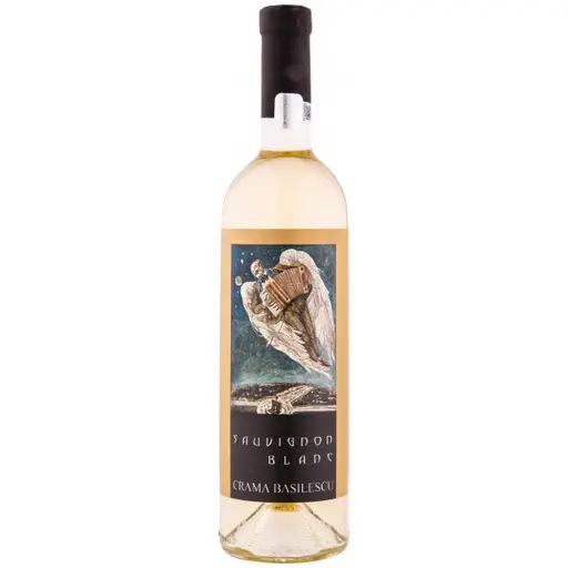 Vin Alb Basilescu Ingeri din Micul Paris Sauvignon Blanc, Sec