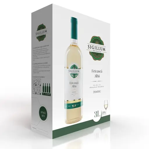 Sigillum Moldaviae,Feteasca Alba, Demisec, Bag In Box