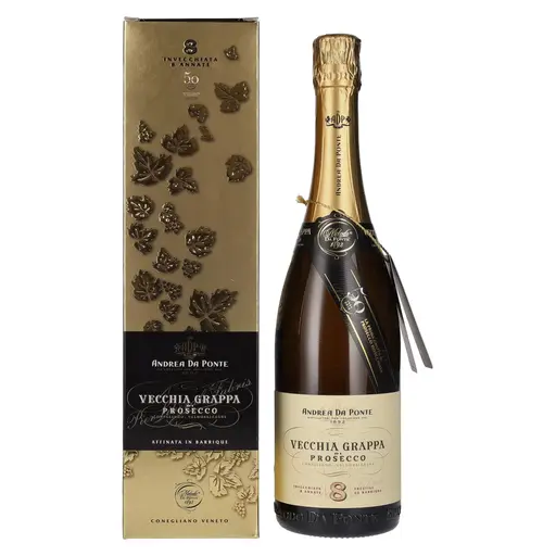 Grappa din Prosecco Andrea Da Ponte Vecchia 8 Ani 0, in Giftbox