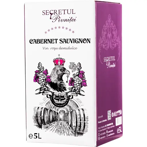 Vin Rosu, Cabernet Sauvignon Demidulce, SECRETUL PIVNITEI, BIB