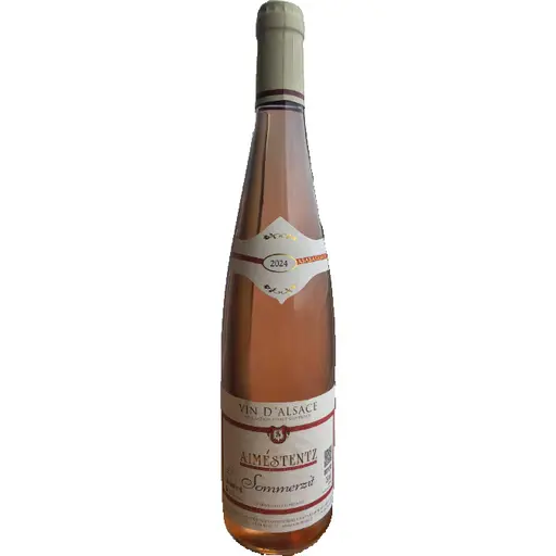 Vin rose organic Aime Stentz Pinot Noir, roz pal, note de zmeura si flori de camp