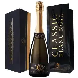 Budureasca Vin Spumant Classic Blanc Noir Extra Brut 2014 + si plasa cadou