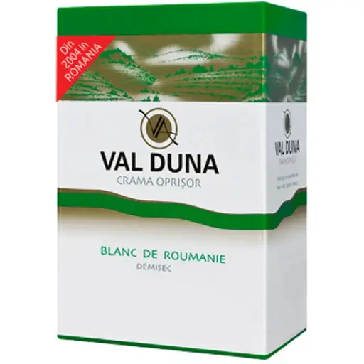 Vin alb demisec Crama Oprisor Val Duna Blanc de Roumanie, Bag in Box