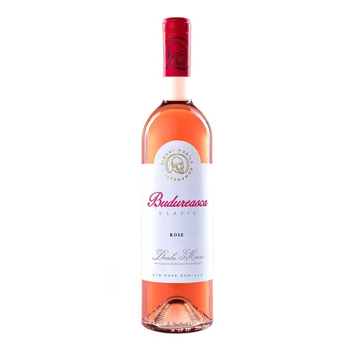 Vin rose demisec Budureasca, Merlot, Pinot Noir