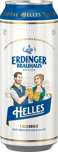 Bere blonda, nefiltrata Erdinger Brauhaus Helles, sticla, Germania