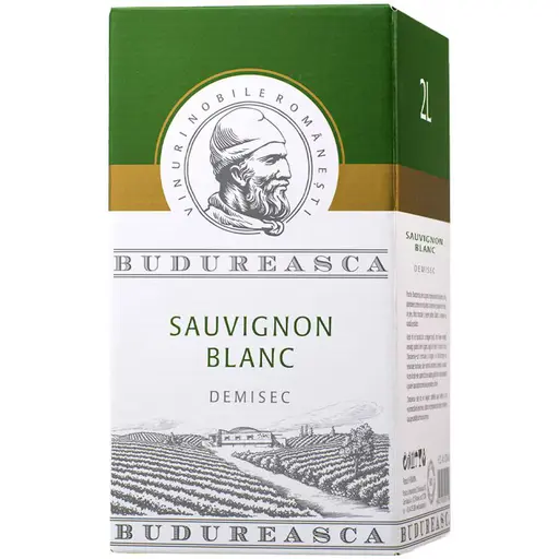 Budureasca sauvignon blanc vin alb demisec bag box