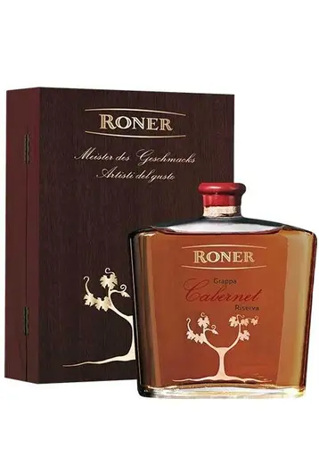 Roner Grappa Cabernet Riserva Cutie Lemn