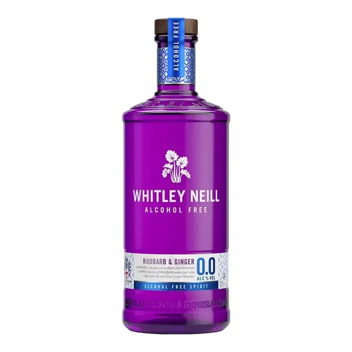 Gin Whitley Neill cu aroma de rubarba si ghimbir, fara alcool, Pret avantajos