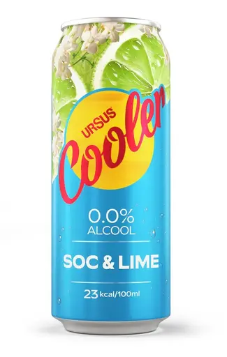 Bere blonda fara alcool cu aroma de soc si lime, doza