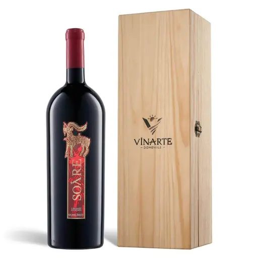 Vinarte Prince Mircea Vin Rosu Cabernet Sauvignon Magnum Cutie de lemn