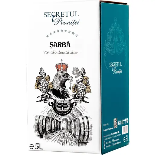 Vin alb, Sarba, Demidulce, SECRETUL PIVNITEI, Bag-in-Box
