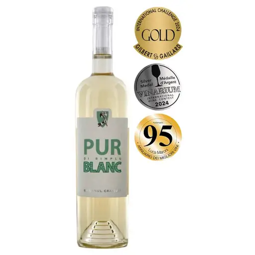 Vin alb Banul Craiovei, PUR si simplu BLANC, Tamaioasa Romaneasca, sec