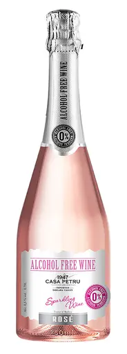 Vin rose demisec sparkling fara alcool Cabernet-Sauvignon&Pinot Noir Casa Petru