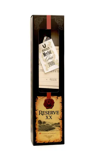 Vin rosu, Sec, colectie Vinia, Merlot 1986, Crama Uricani