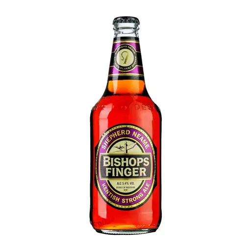 Bere rosie Shepherd Neame Bishops Finger Kentish Strong ALE