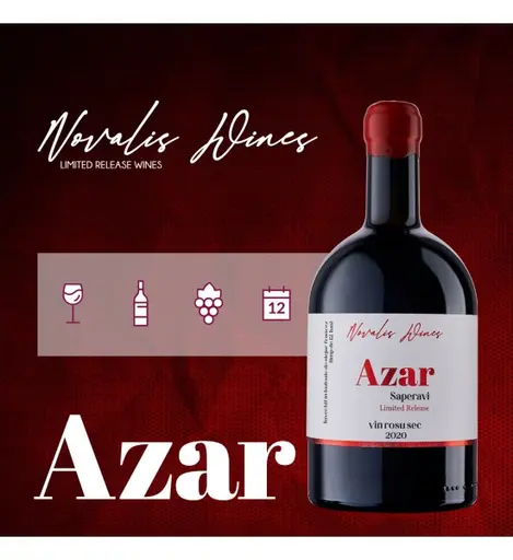 Novalis Wines AZAR Saperavi - Vin Rosu Sec - Romania