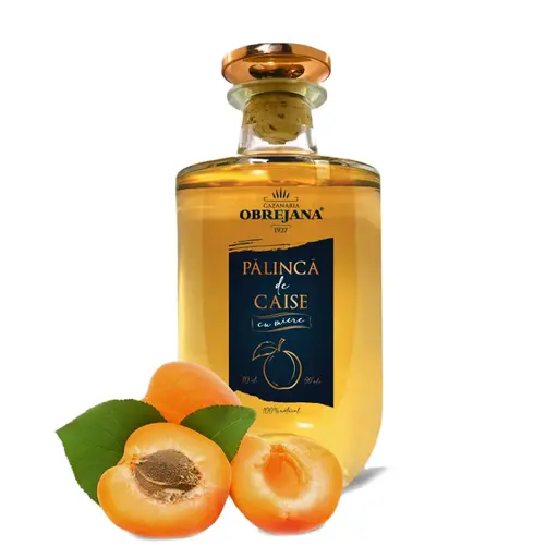 Palinca de Caise, 1 din fructe, dublu rafinat, cu adaos de miere in borhot