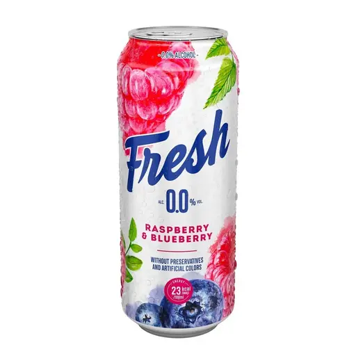 Bere blonda fara alcool cu aroma de zmeura si afine Fresh