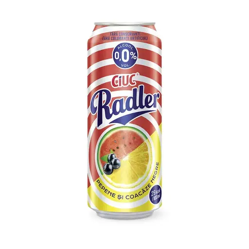 Bere fara alcool Ciuc Radler cu pepene si coacaze