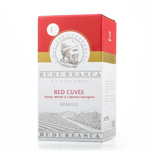 Vin rosu demisec Budureasca, Shiraz, Merlot, Cabernet Sauvignon