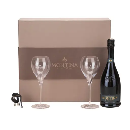 Pachet You&Me Franciacorta Millesimato Brut cu 2pahare si 1 stopper