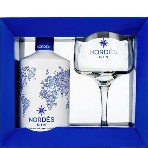 Nordes Dry Gin With Cocktail Glass