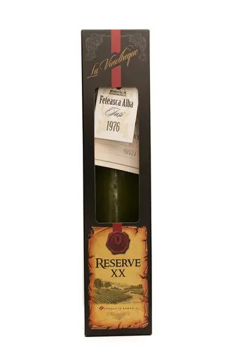 Vin alb sec de colectie Vinia, Feteasca Alba 1976, Podgoria Iasi