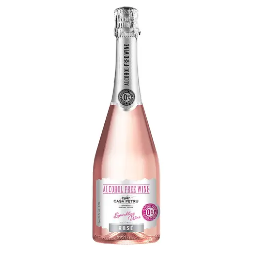 Vin rose demisec sparkling fara alcool, Cabernet-Sauvignon&Pinot Noir, Casa Petru