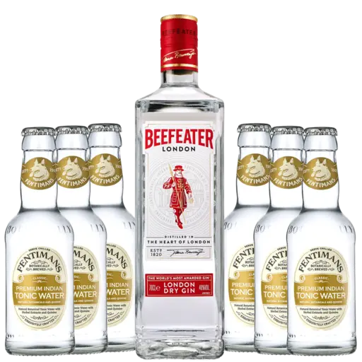 Gin Beefeater Pink & 6x apa tonica