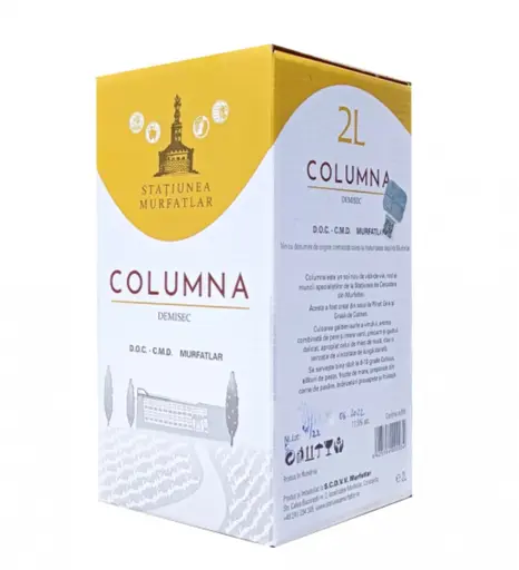 Crama Statiunea Murfatlar Vin Feteasca Regala& Columna Demisec Bag in Box