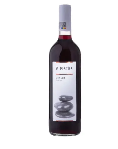 Vin rosu demisec 3 Pietre, Merlot