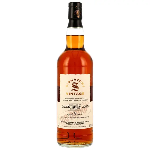 Signatory Vintage Glen Spey 2015 9 Ani 100 Proof Batch #37