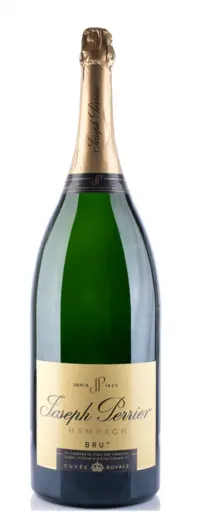 Champagne Joseph Perrier Cuvee Royale Brut Mathusalem + Cutie Lemn