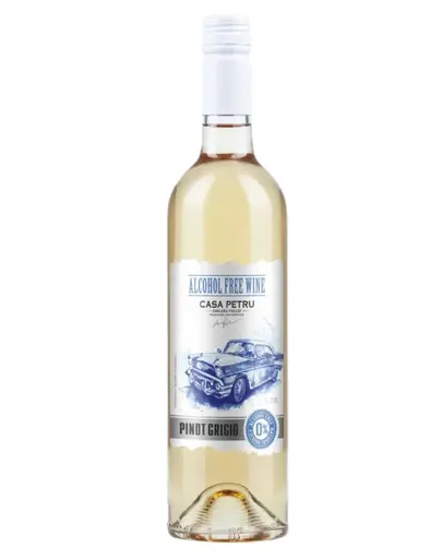 Vin alb demidulce fara alcool Pinot Grigio Casa Petru