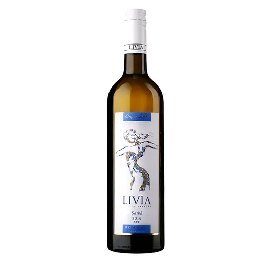 Vin alb sec Crama Girboiu Livia Sarba, Riesling Italian si Muscat de Hambourg