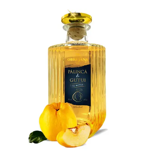 Palinca de Gutui, 1 din fructe, dublu rafinat, cu adaos de miere in borhot