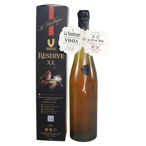 Vin alb, colectie Vinia, Muscat Ottonel Cotnari Nature Desert 1987, Dulce