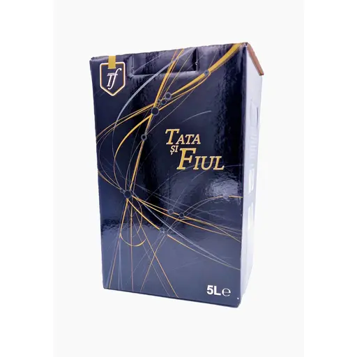 Vin alb Tata si Fiul Muscat Ottonel demisec bag in box