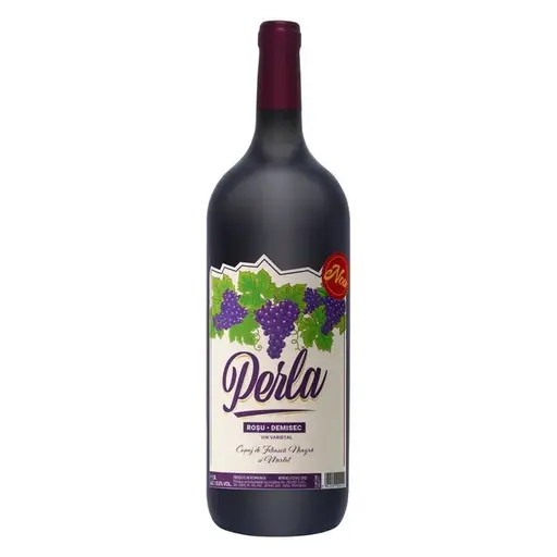 Vin rosu demisec Jidvei Perla Transilvaniei, Feteasca Neagra si Merlot, Magnum