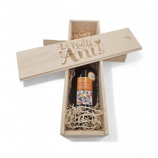 Cadou Cutie Lemn Personalizata Vin Alb Tenuta Ulisse Pecorino Terre D' Abruzzo