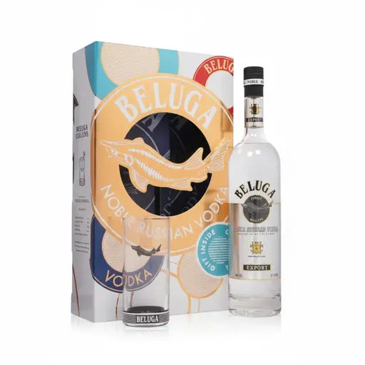 Pachet Cadou Vodca Beluga Noble 1 Tumbler Glass