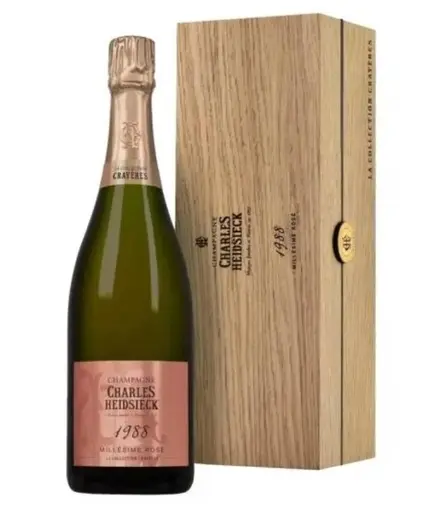 Charles Heidsieck Champagne Collection Crayere Rose 1988 Cutie de lemn
