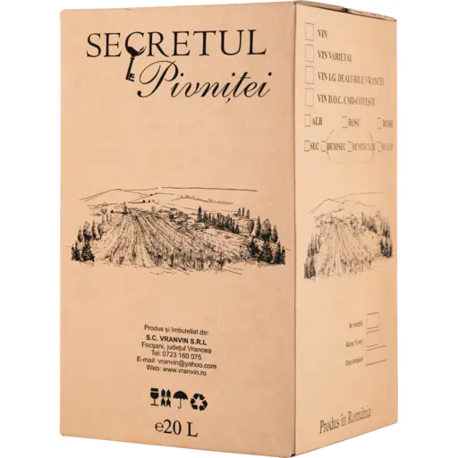 Vin alb, Demidulce, SECRETUL PIVNITEI, Bag-in-Box