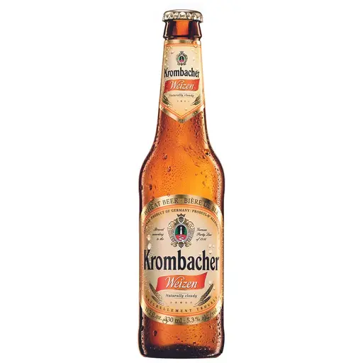 Bere alba, nefiltrata Krombacher Weizen, sticla, Germania
