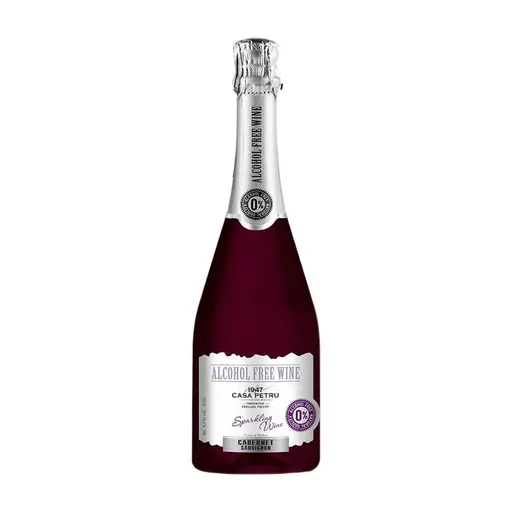 Vin Spumant Fara Alcool Rosu Demisec Casa Petru