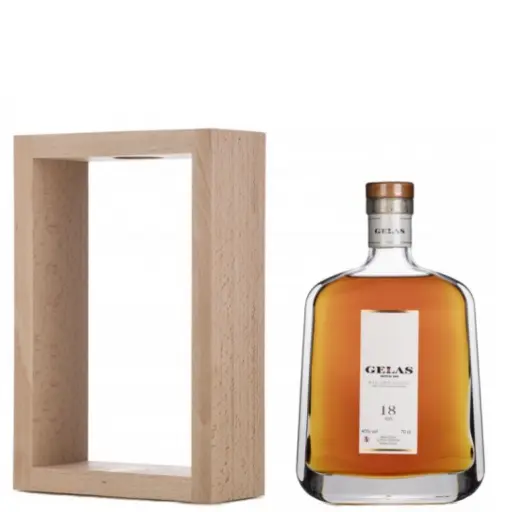 ARMAGNAC GELAS CARAFE 18 ANS WITH WOODEN ARC