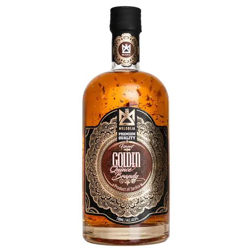 Palinca de gutui cu foita de aur, producator Melodija Serbia