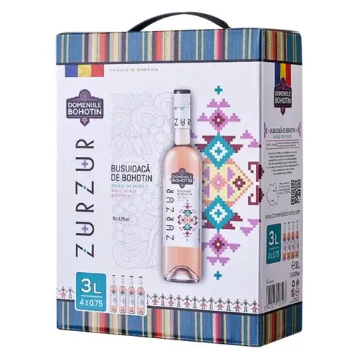 Vin ZUR ZUR Busuioaca Demidulce DOC Domeniile Bohotin Bag-in-Box, rose