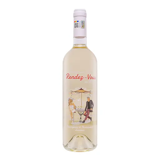 Vin alb demisec, Sauvignon Blanc & Tamaioasa Romaneasca, Domeniile Franco Romane Rendez-Vous, Romania