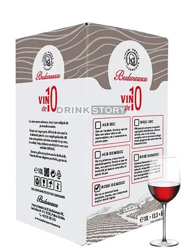 Budureasca feteasca neagra vin rosu demisec bag box